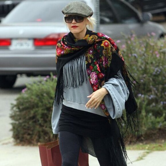 Boho Chic Scarf Wrap Shall Boho Babushka Gypsy Scarf Spell Boho Tassels - Picture 9 of 13